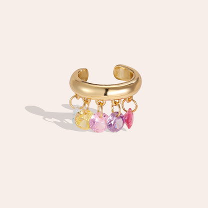 KENDAYA ❥ Ear Cuff Gold/Multicolor - BELLAETEREA