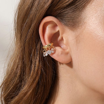KENDAYA ❥ Ear Cuff Gold/White - BELLAETEREA