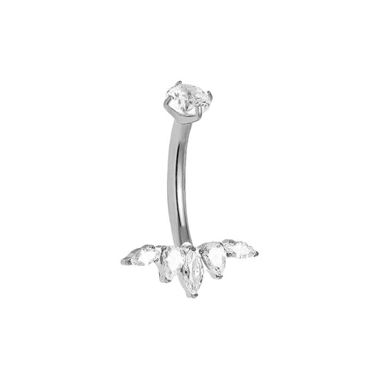 Radiant Crown ✧ Piercing Ombelico TITANIO/Silver - BELLAETEREA