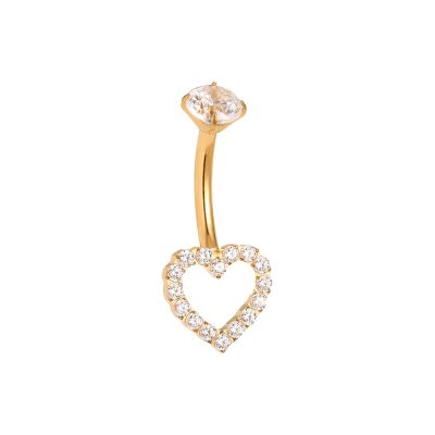 Radiant Heart ✧ Piercing Ombelico TITANIO/Gold - BELLAETEREA