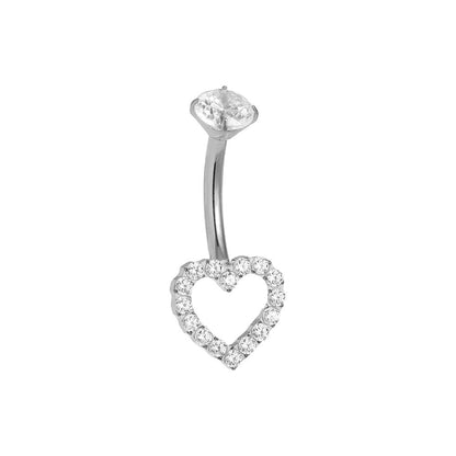 Radiant Heart ✧ Piercing Ombelico TITANIO/Silver - BELLAETEREA