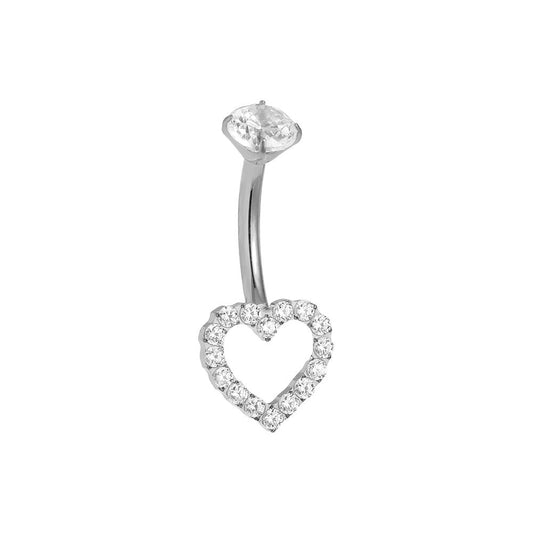 Radiant Heart ✧ Piercing Ombelico TITANIO/Silver - BELLAETEREA