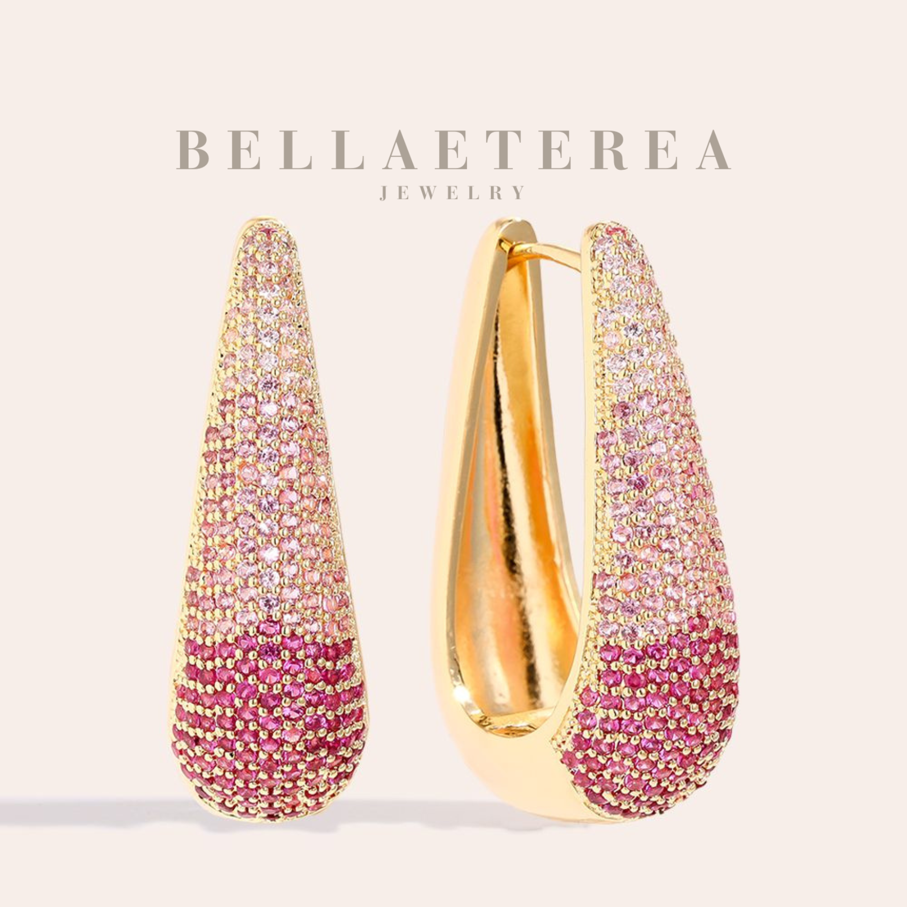 EAU DE ROSE ❥ Orecchini Gold/Pink - BELLAETEREA