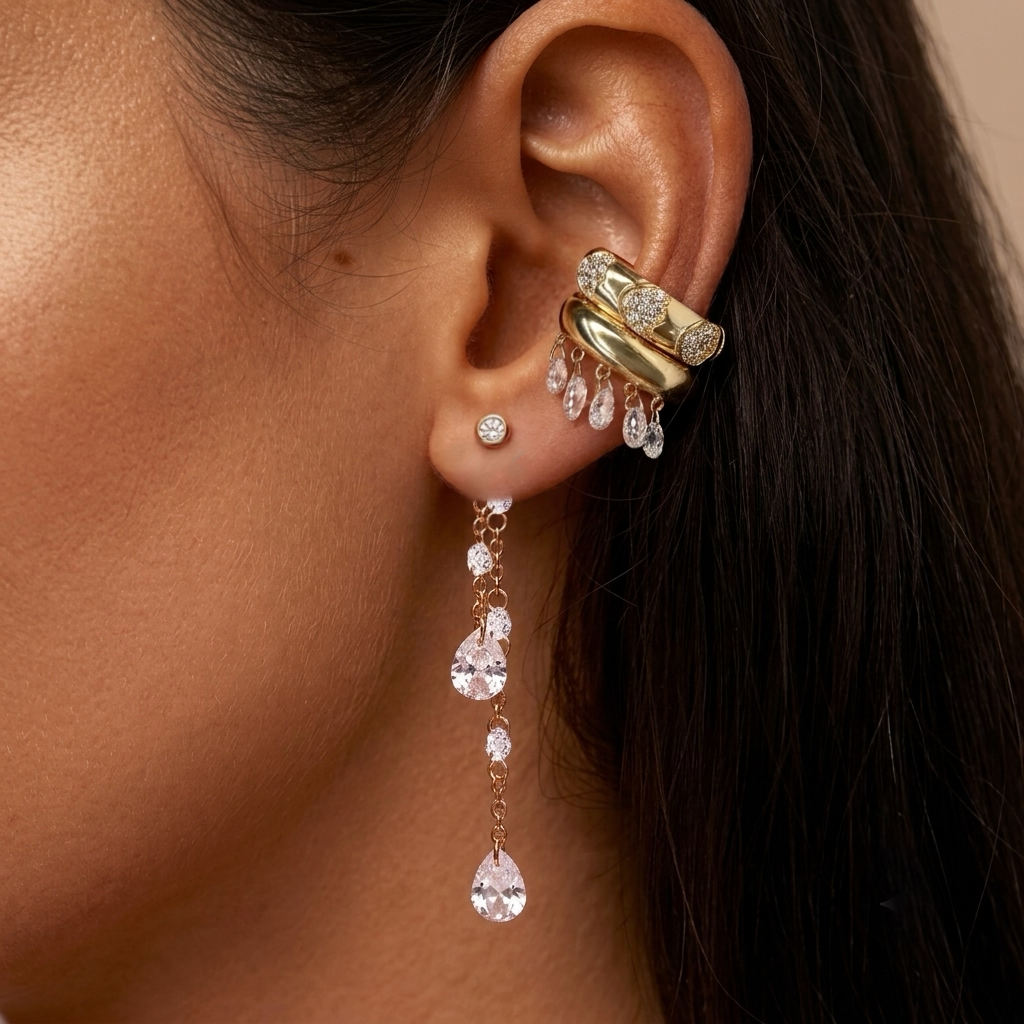 KENDAYA CRSYTAL ❥ Orecchini Gold - BELLAETEREA