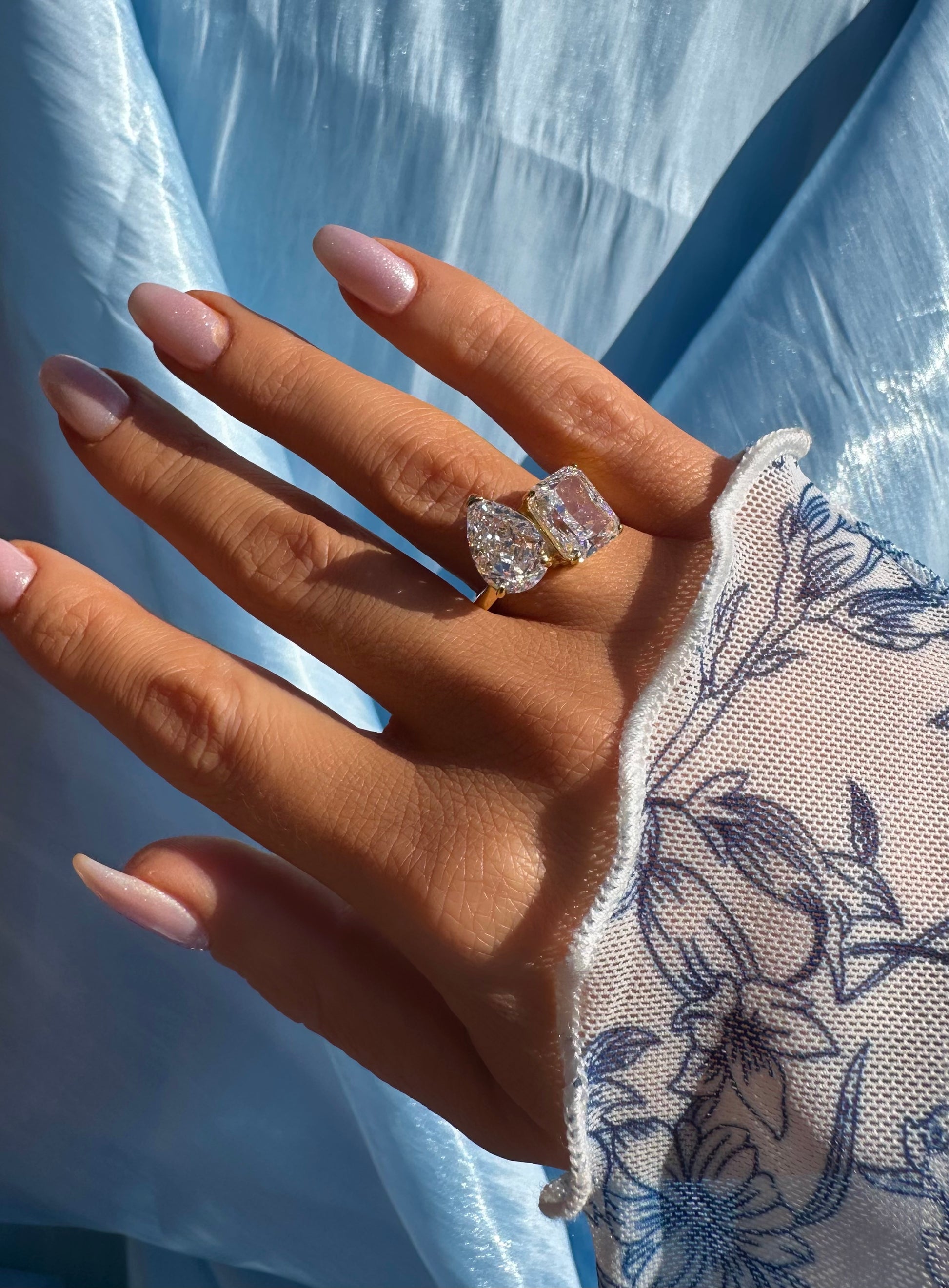 Anelli Di Lusso Solitari Trasparente In Argento Sterling - Foto 6