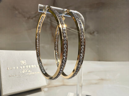 DIAMOND HOOPS ❥ Orecchini Gold