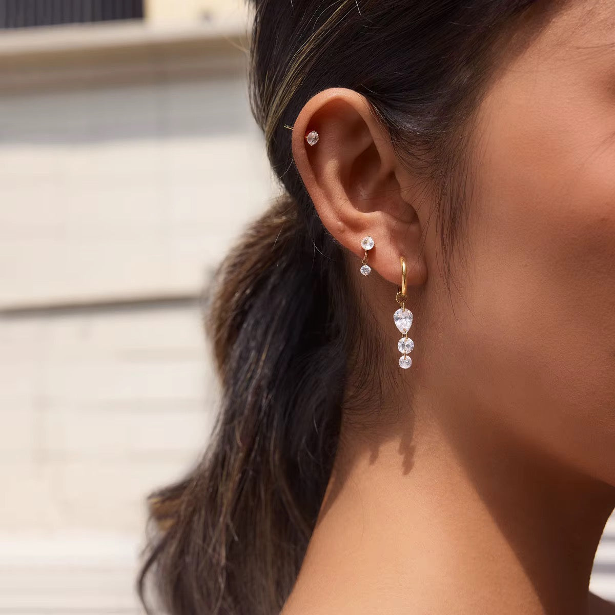 KENDAYA SET ROUND ❥ Orecchini Gold
