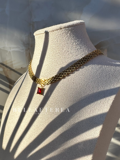 PAULA ❥ Collana Girocollo Rossa - BELLAETEREA