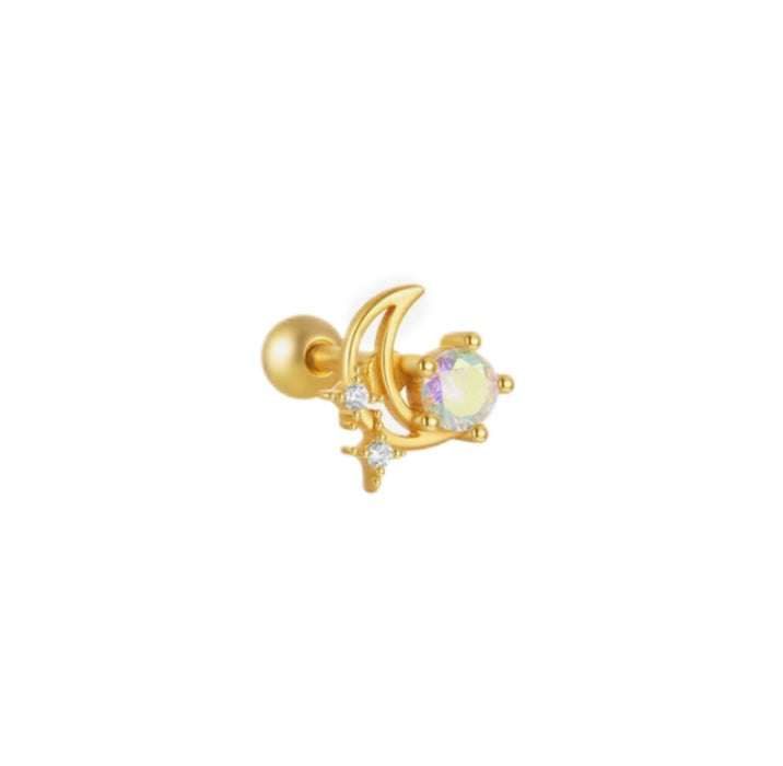 MOON & STARS ✧ Piercing ARGENTO 925/Gold - BELLAETEREA