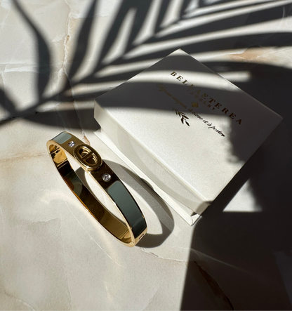 EVELYN ❥ Green/Grey Bangle