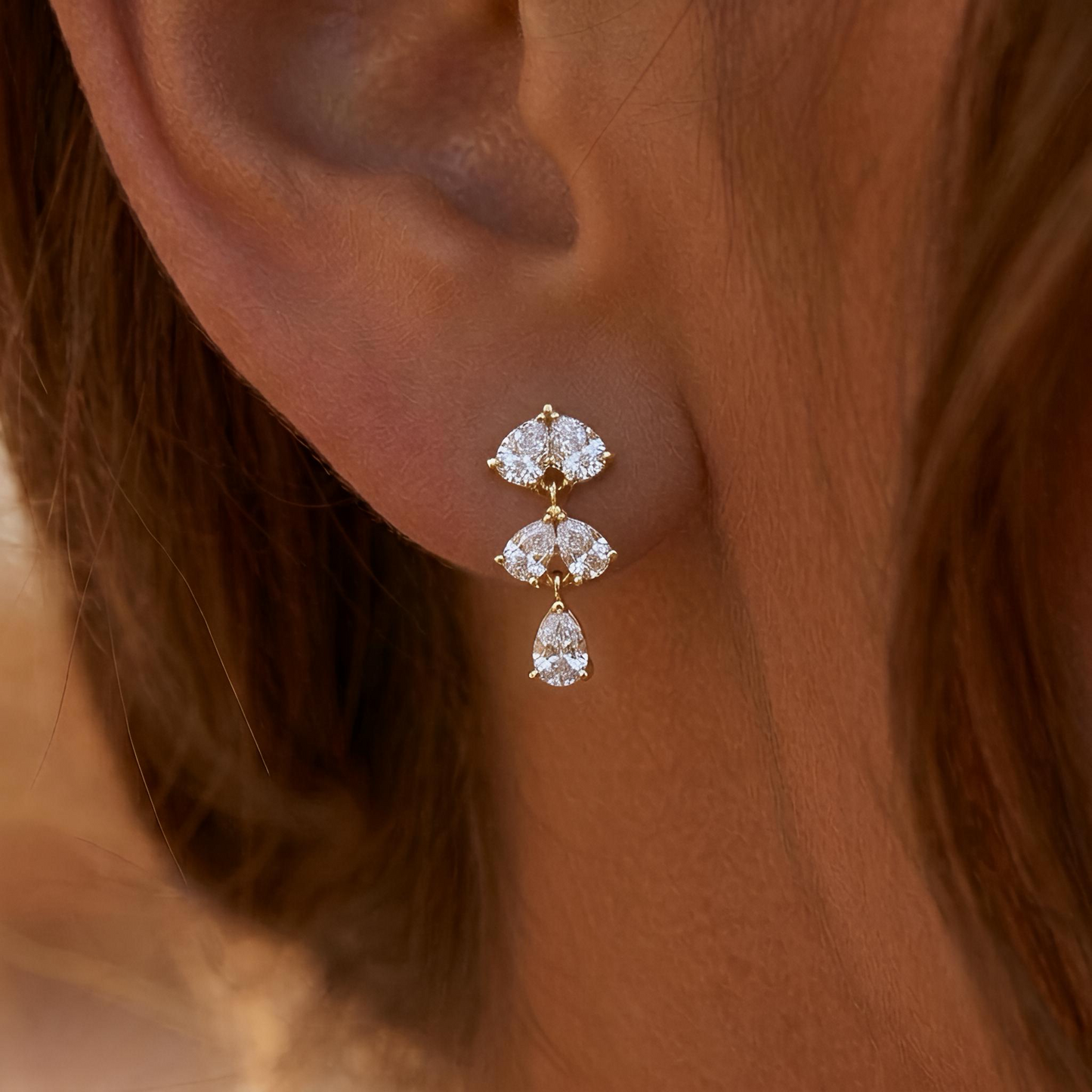 LOTUS ❥ Orecchini Gold/White - BELLAETEREA