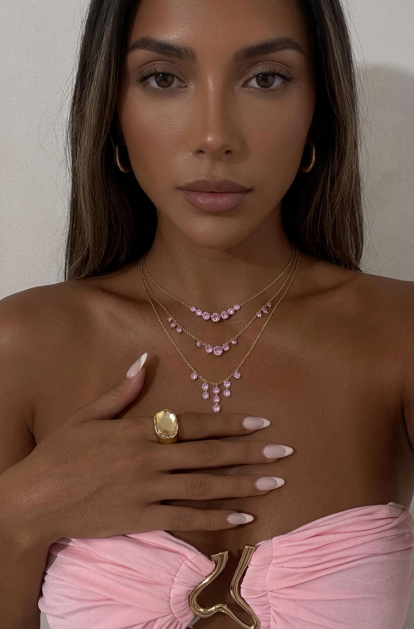 KENDAYA CROWN ❥ Collana Gold/Pink - BELLAETEREA