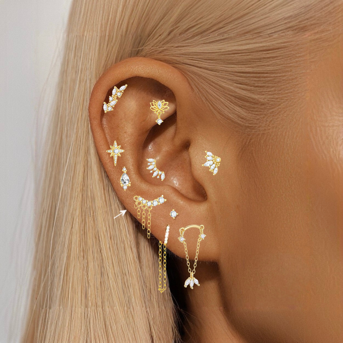 ELANORA ✧ Piercing ARGENTO 925/Gold 18k