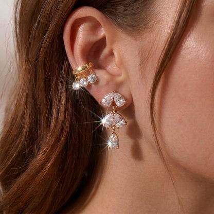 LOTUS ❥ Orecchini Gold/White