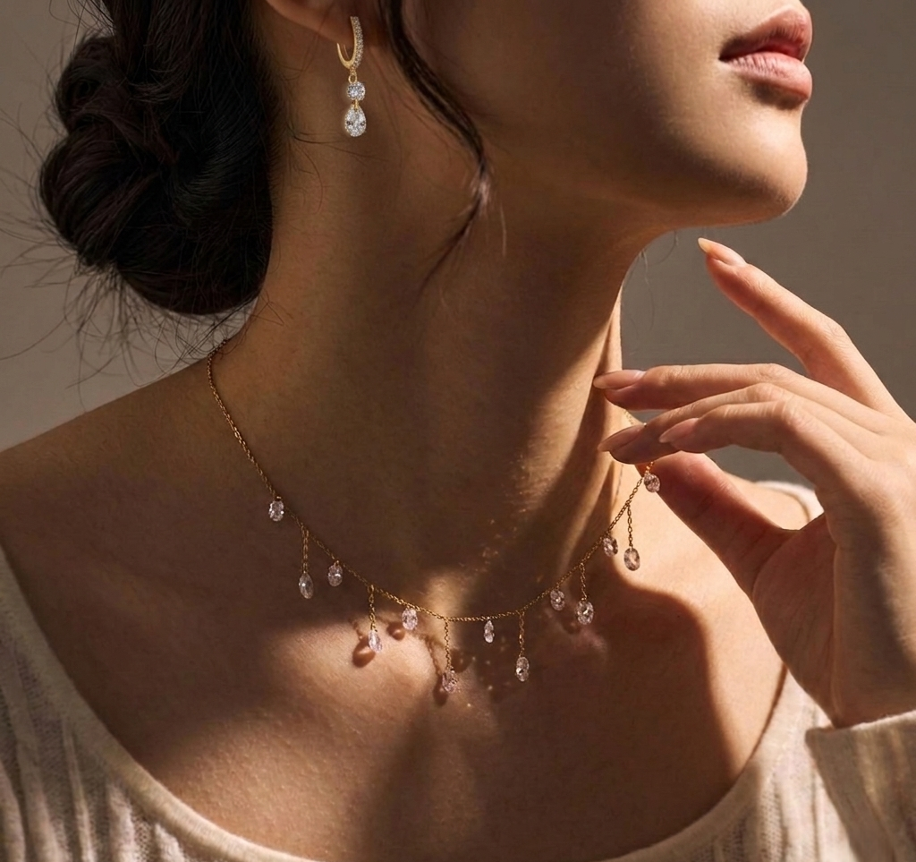 CRYSTAL FALL ✧ Orecchini ARGENTO 925/Gold 18k - BELLAETEREA