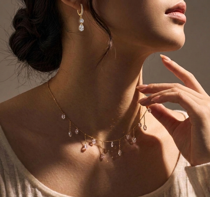 CRYSTAL FALL ✧ Orecchini ARGENTO 925/Gold 18k - BELLAETEREA