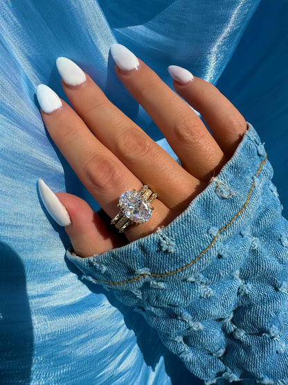 OVAL ✧ Anello ARGENTO 925/Gold 18k