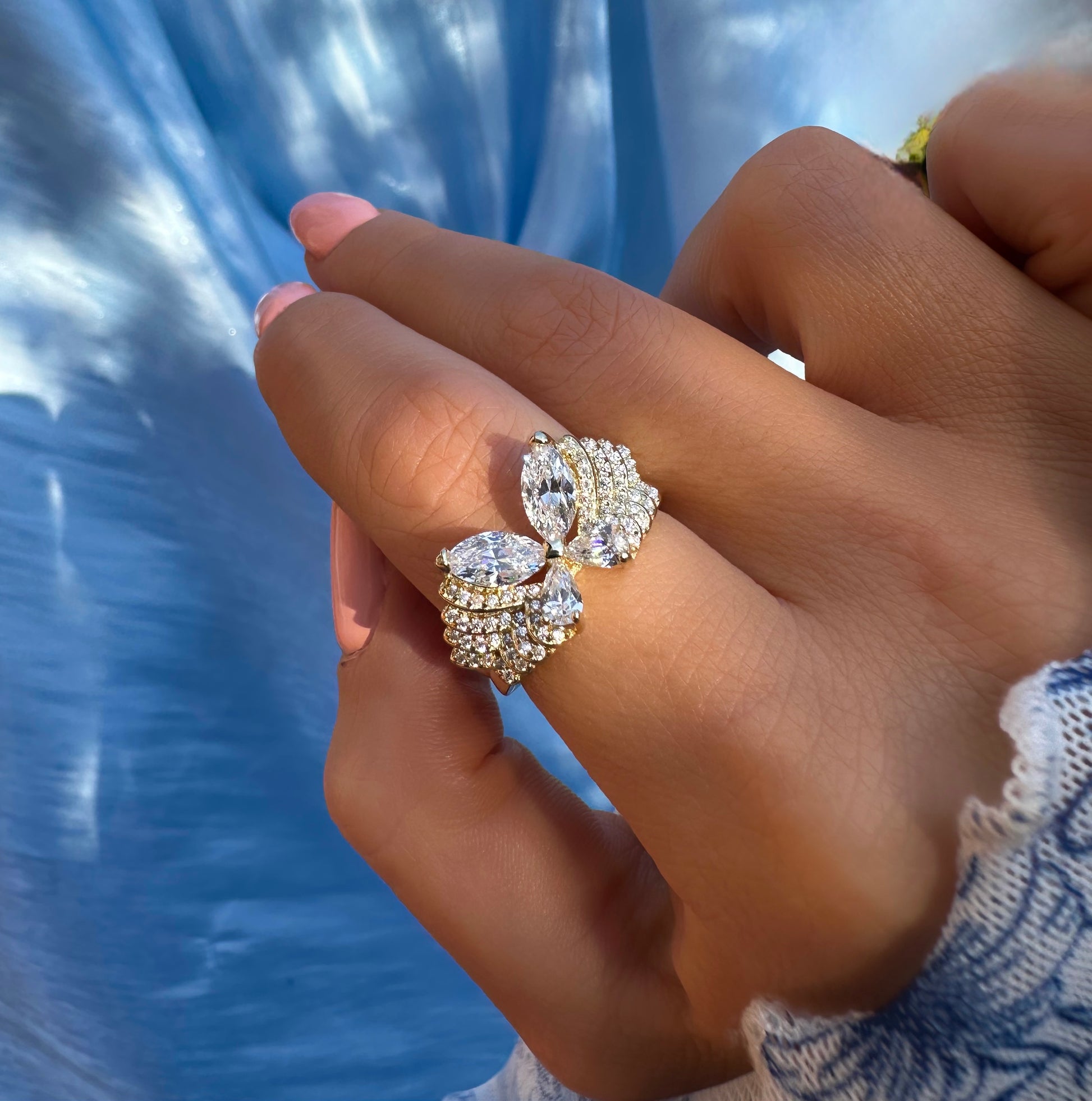ELYSIANE ✧ Anello ARGENTO 925/Gold 14k - BELLAETEREA