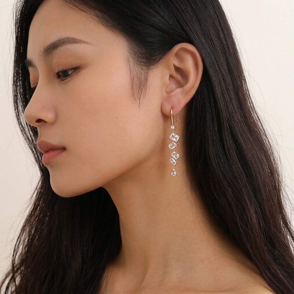 QUEEN B ❥ Orecchini Gold/White