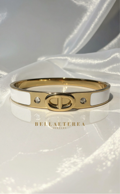 EVELYN ❥ White Bangle