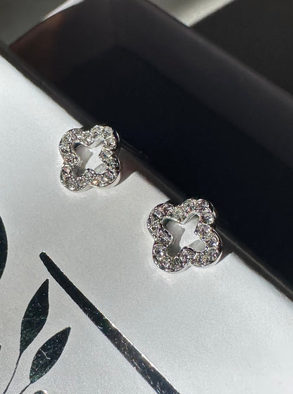 SHINY CLOVERS ❥ Orecchini Silver