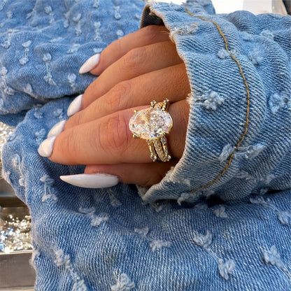 OVAL ✧ Anello ARGENTO 925/Gold 18k