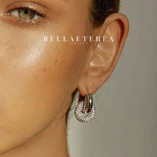 JASMINE HALO ❥ Orecchini Silver