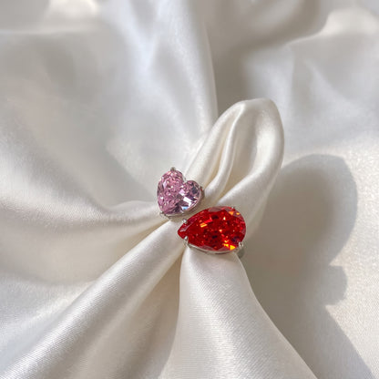 COEUR GLACÉ ✧ Anello ARGENTO 925/Rosso