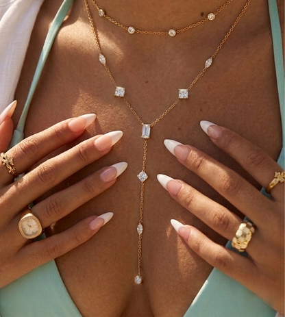 CRYSTAL SHINE ✧ Collana ARGENTO 925/Gold 14k - BELLAETEREA