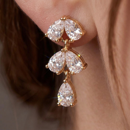 LOTUS ❥ Orecchini Gold/White