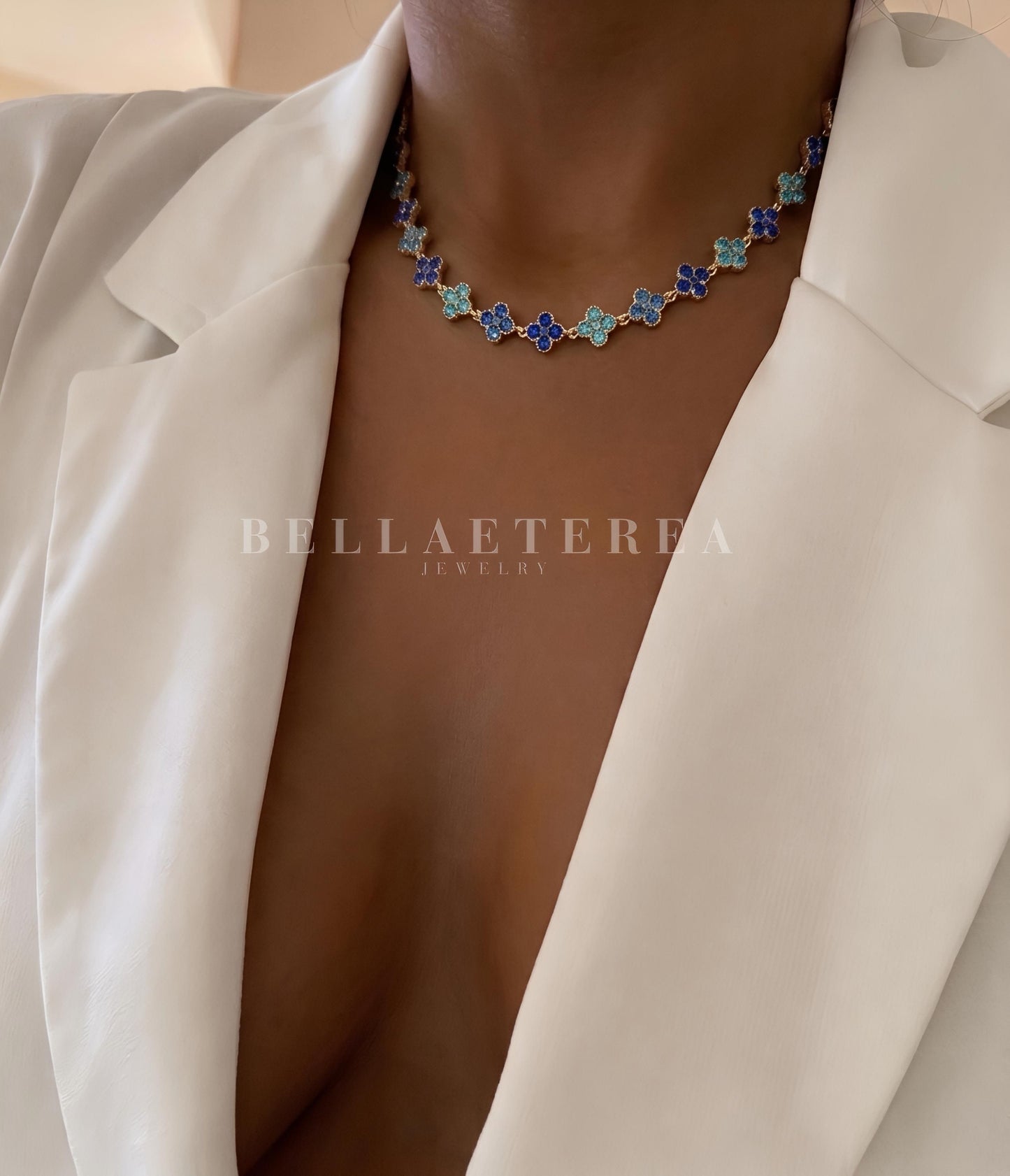 LAWRAH 2.0 ❥ Collana Gold/Blue - BELLAETEREA