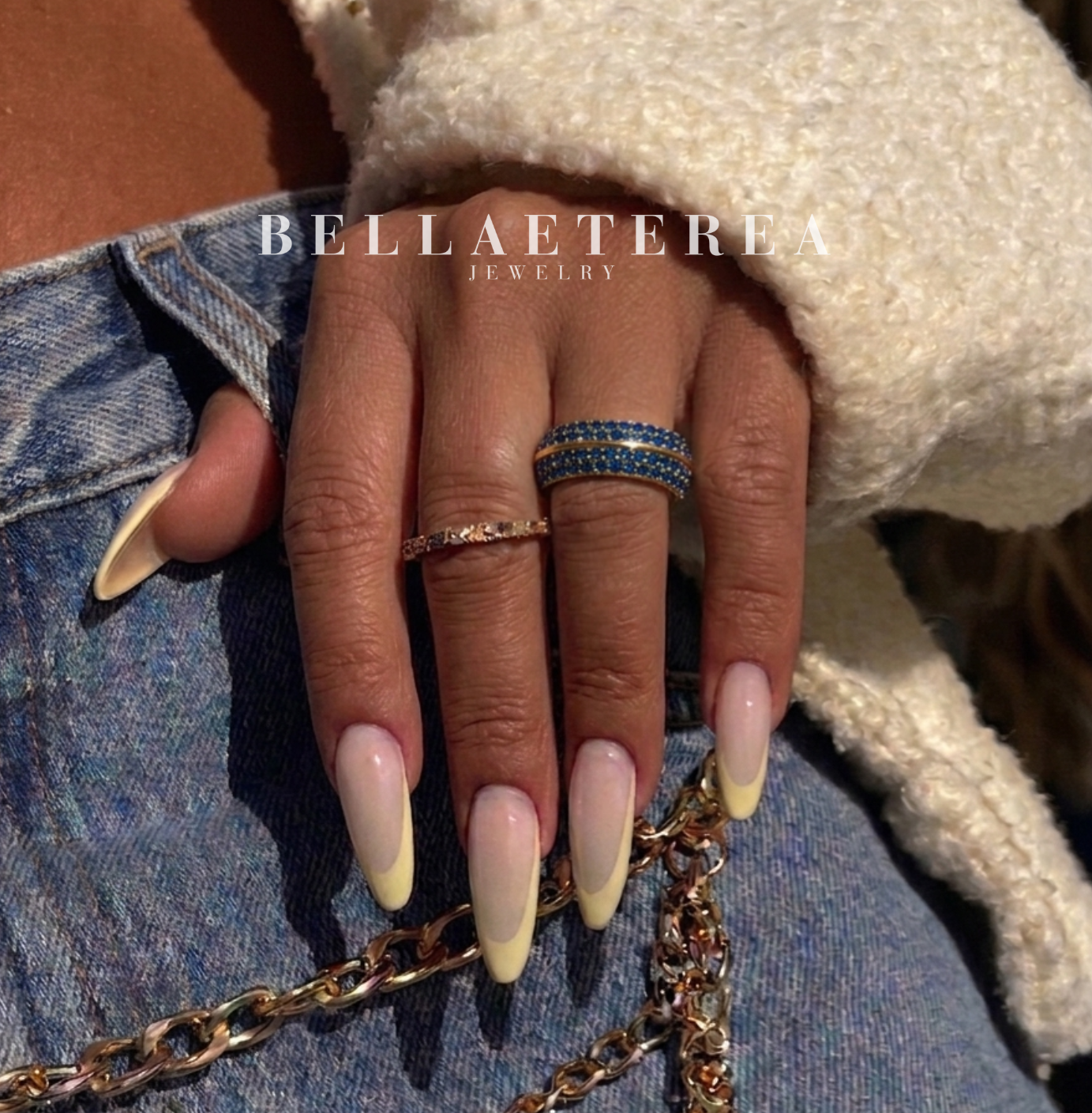 LUCE PAVÉ ❥ Anello Blu - BELLAETEREA