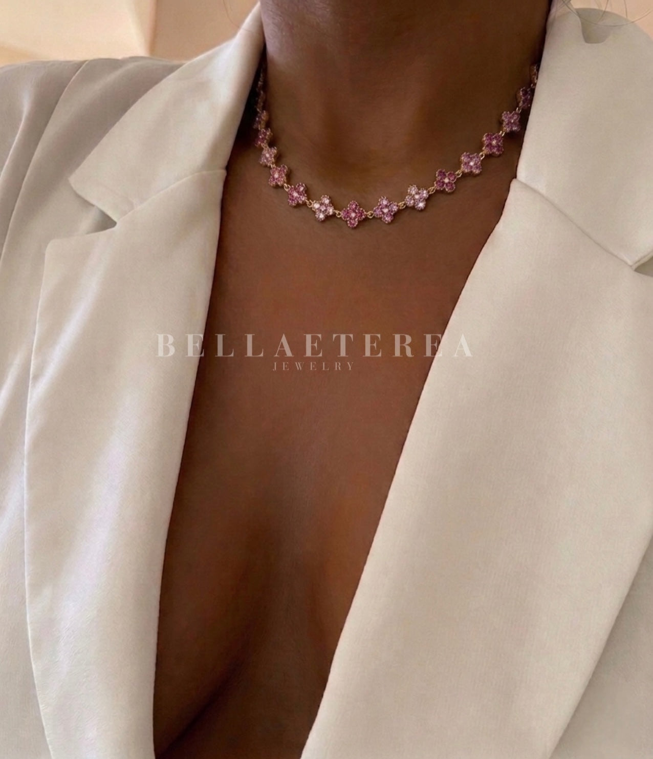 LAWRAH 2.0 ❥ Collana Gold/Pink - BELLAETEREA