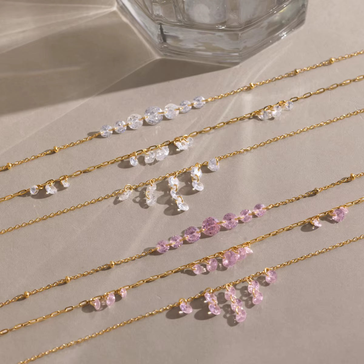 KENDAYA CROWN ❥ Collana Gold/Pink - BELLAETEREA