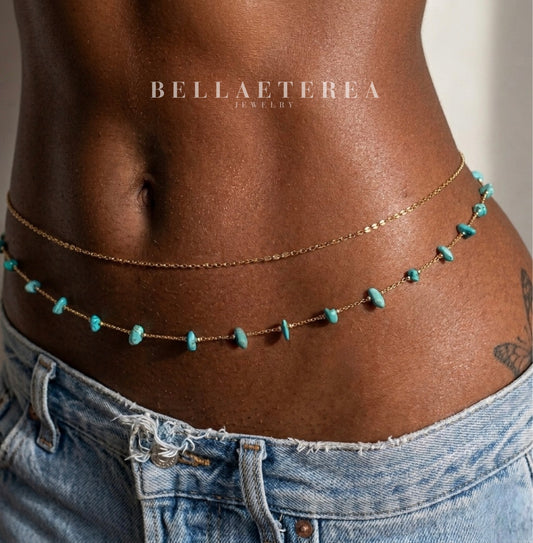 TURQUOISE ❥ Belly Chain - BELLAETEREA