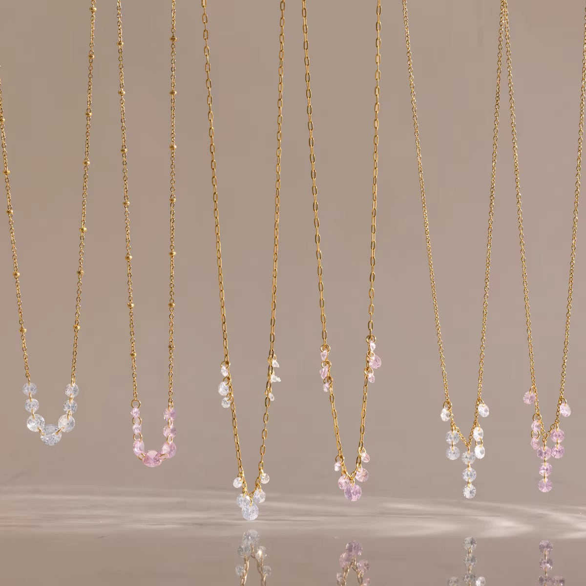 KENDAYA CROWN ❥ Collana Gold/Pink - BELLAETEREA