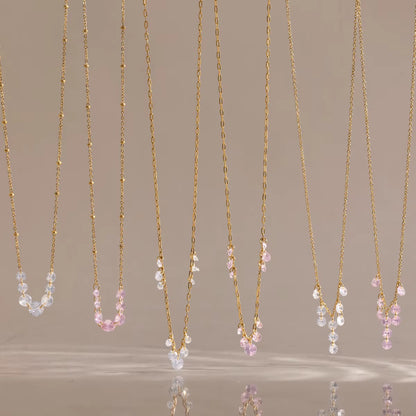 KENDAYA CROWN ❥ Collana Gold/Pink - BELLAETEREA