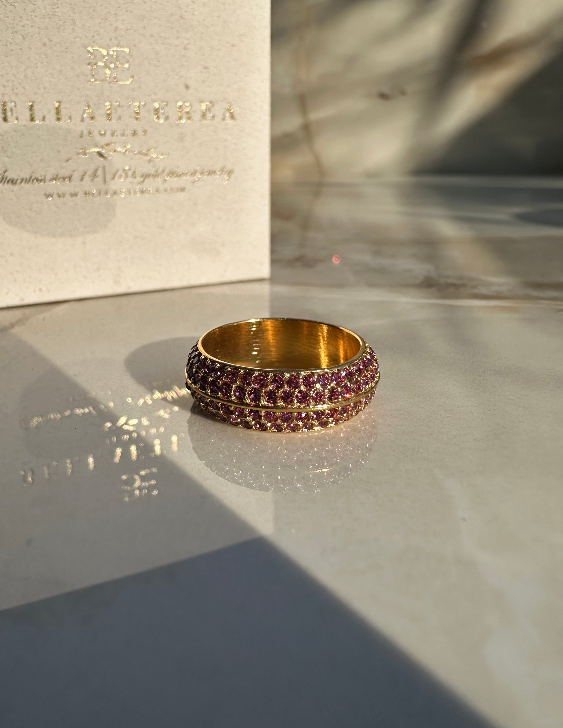 LUCE PAVÉ ❥ Anello Pink - BELLAETEREA