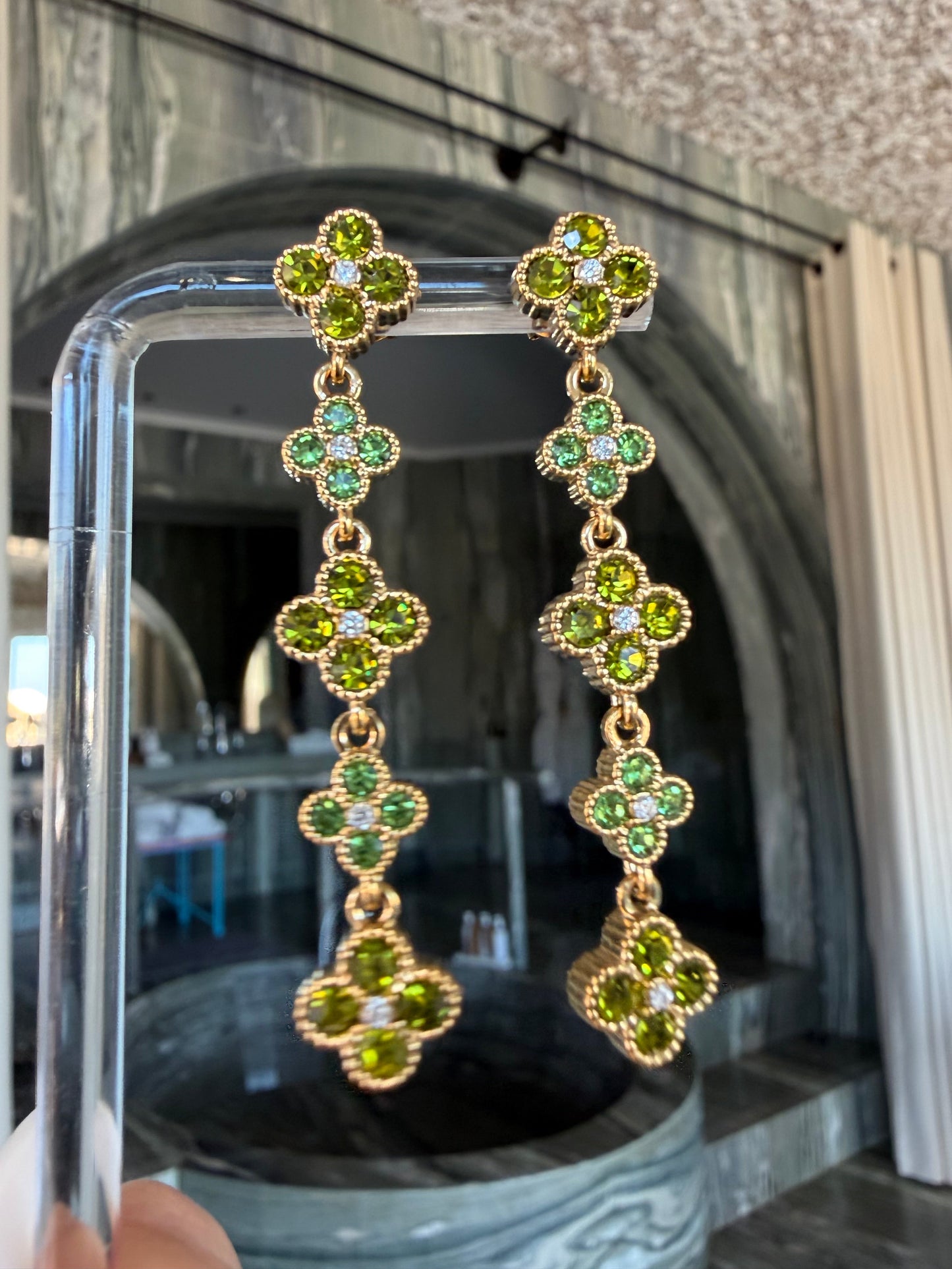 LAWRAH 2.0 ❥ Orecchini Gold/Green