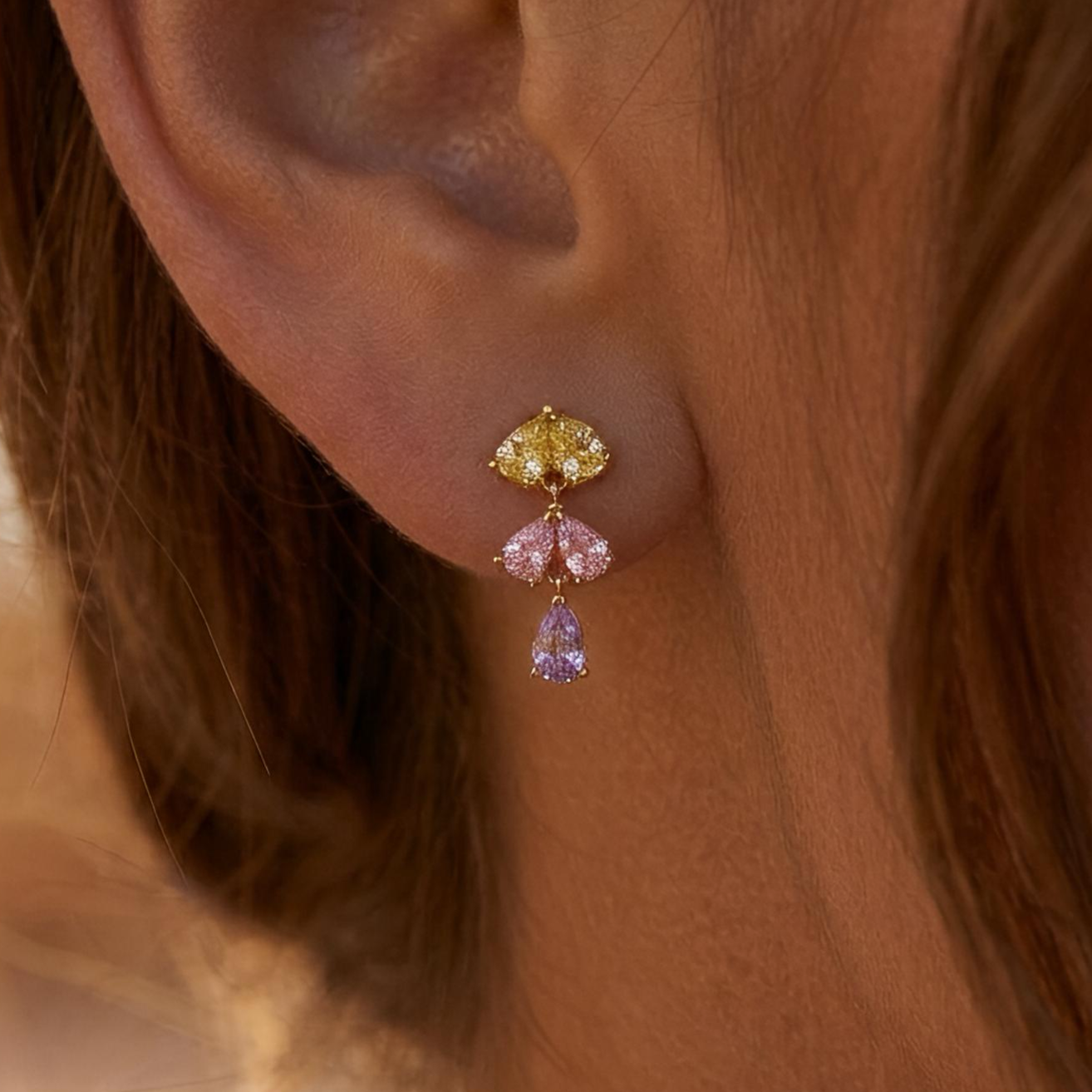 LOTUS ❥ Orecchini Gold/Multicolor - BELLAETEREA
