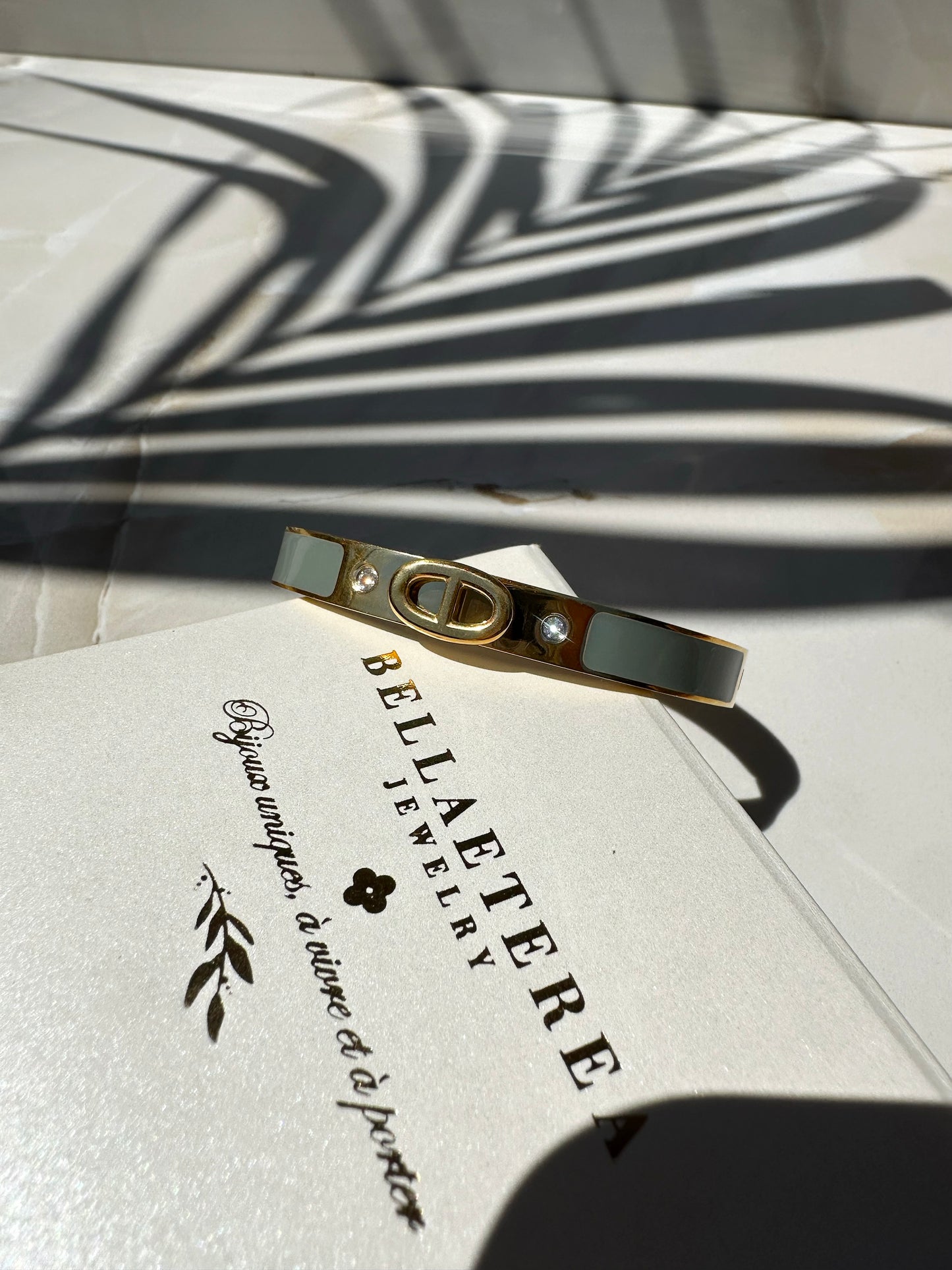 EVELYN ❥ Green/Grey Bangle