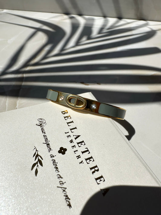 EVELYN ❥ Green/Grey Bangle