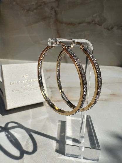 DIAMOND HOOPS ❥ Orecchini Gold