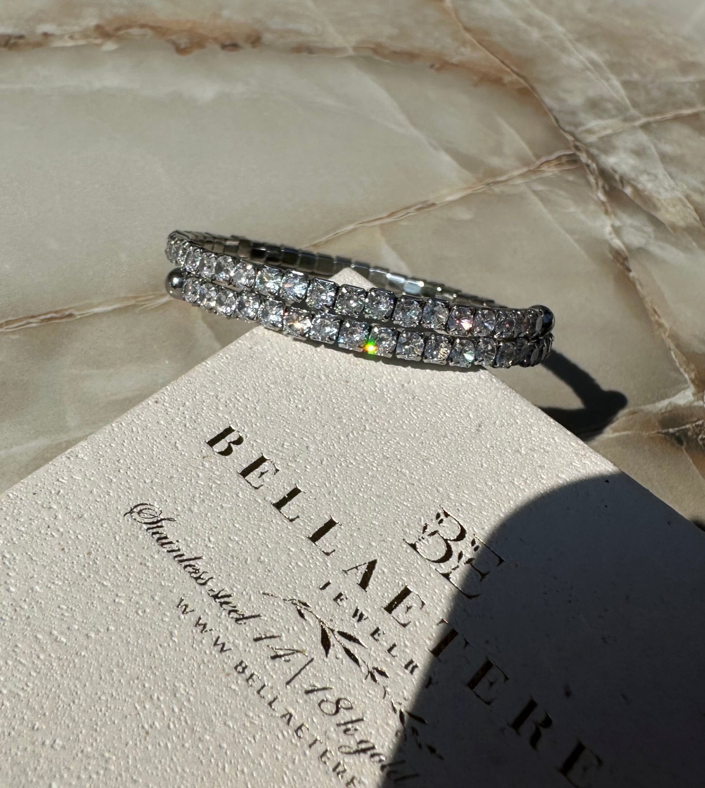 DIAMOND SLIM ❥ Bangle Silver