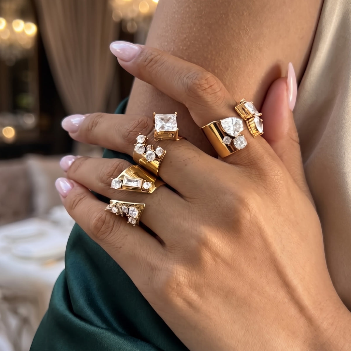 MAXI BAND SQUARE ❥ Ring