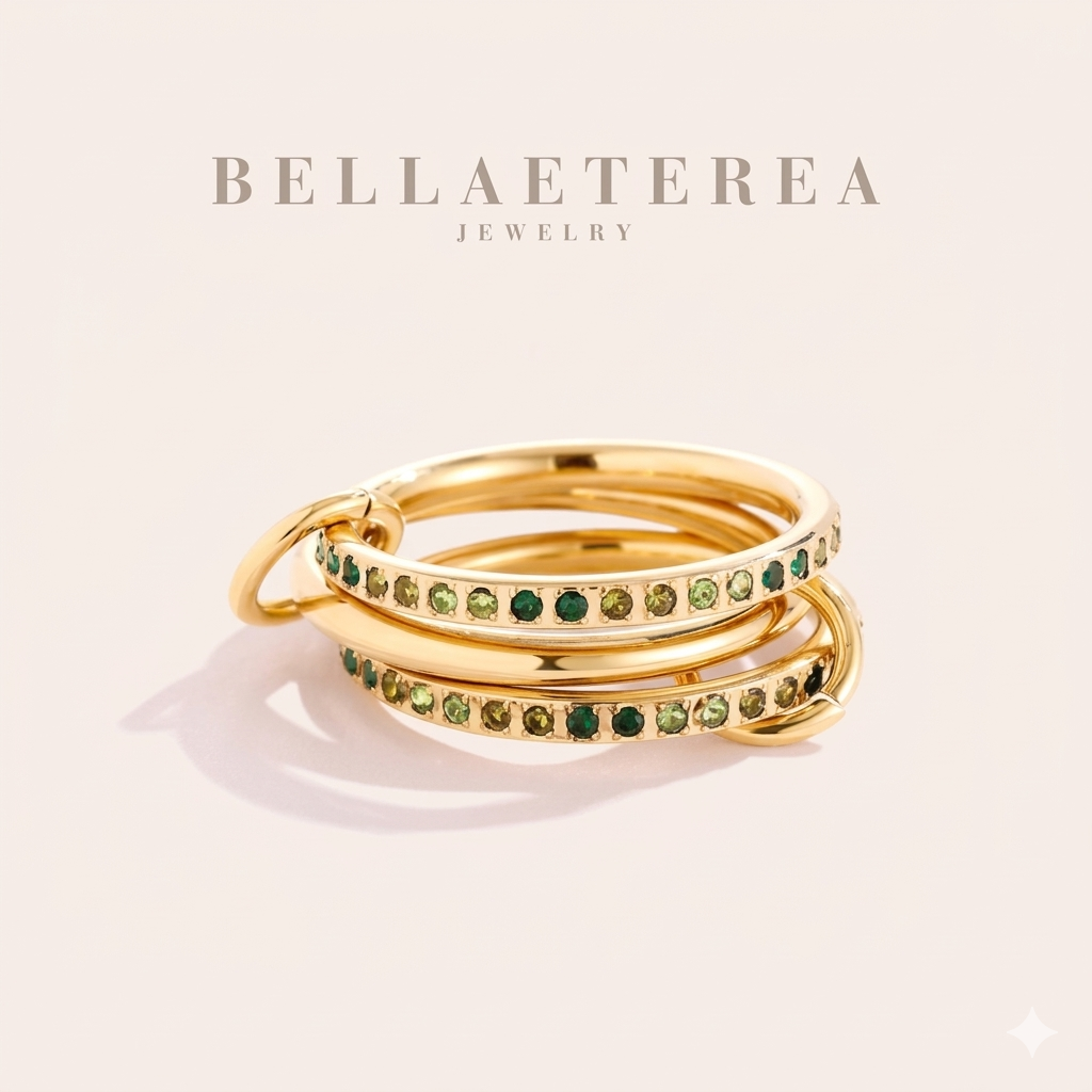 DUA TRIPLE SPRING ❥ Anello Verde - BELLAETEREA
