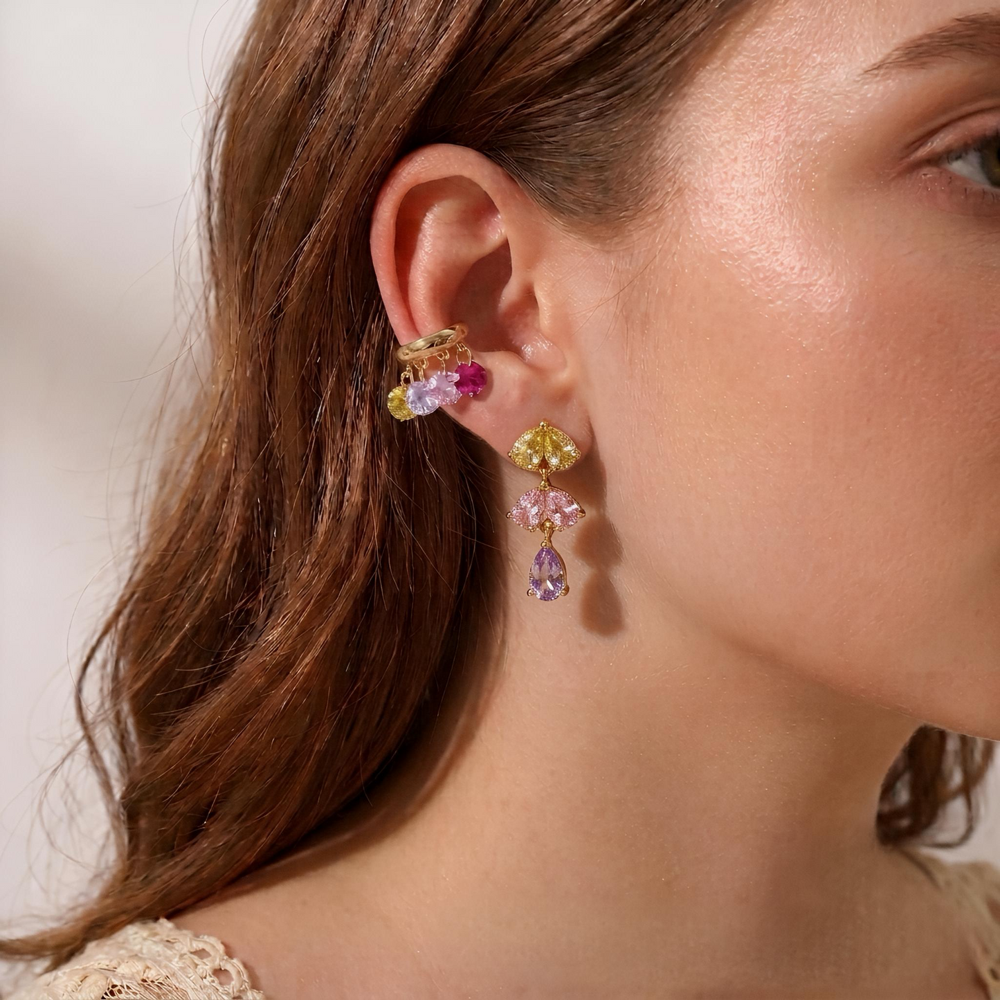 LOTUS ❥ Orecchini Gold/Multicolor