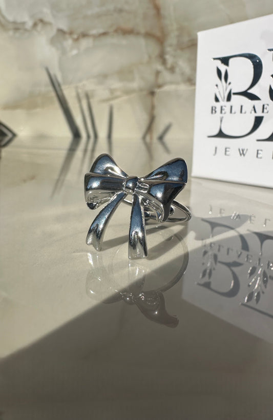 BOW ME ❥ Silver Ring