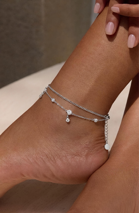 SABBIA ARGENTATA ❥ Cavigliera Silver