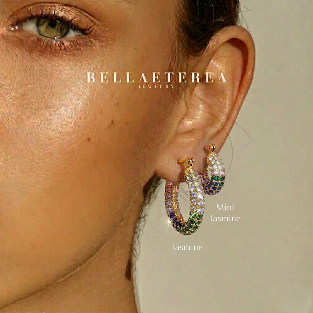 JASMINE ❥ Orecchini Gold/Multicolor - BELLAETEREA